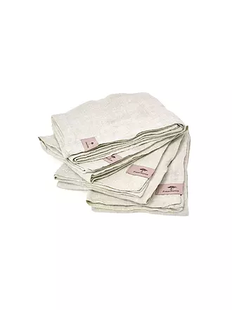 FYNCH-HATTON | Serviettes de table en lin, lot de 4, 50x50cm, bleu colombe | hellgrün
